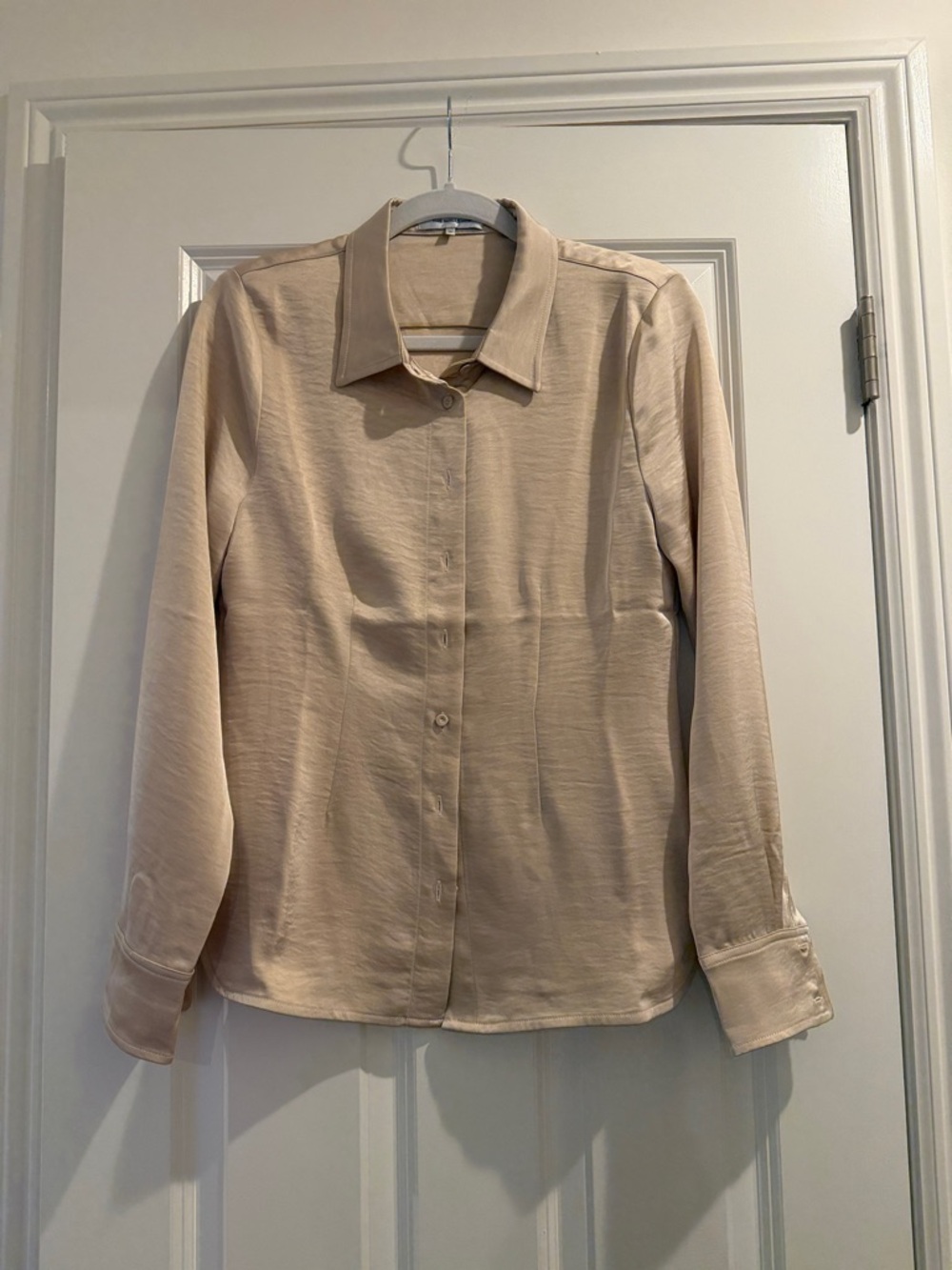 Noli Beige Button-Up Blouse